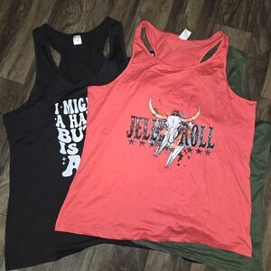 Brand New(UPC) 4 Pack, 2XL Graphic Tank Tops Plus Size